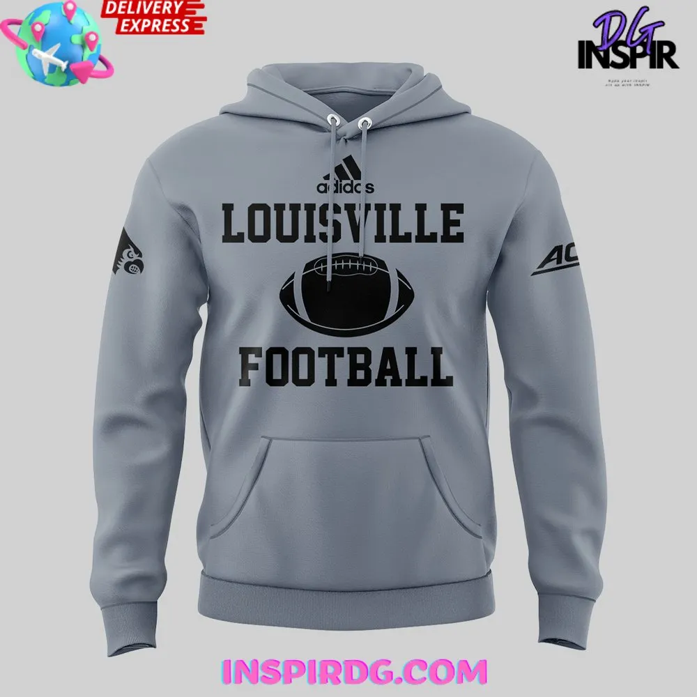 -Louisville Cardinals Football 2024 Grey Hoodie