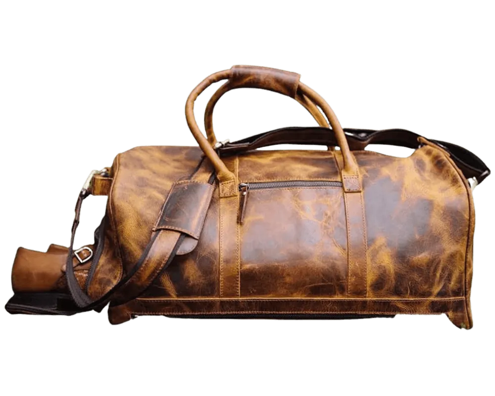 45L Denali Leather Duffle Bag - Horizon Leathers