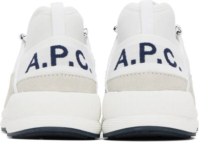 A.P.C. White Run Around Sneakers