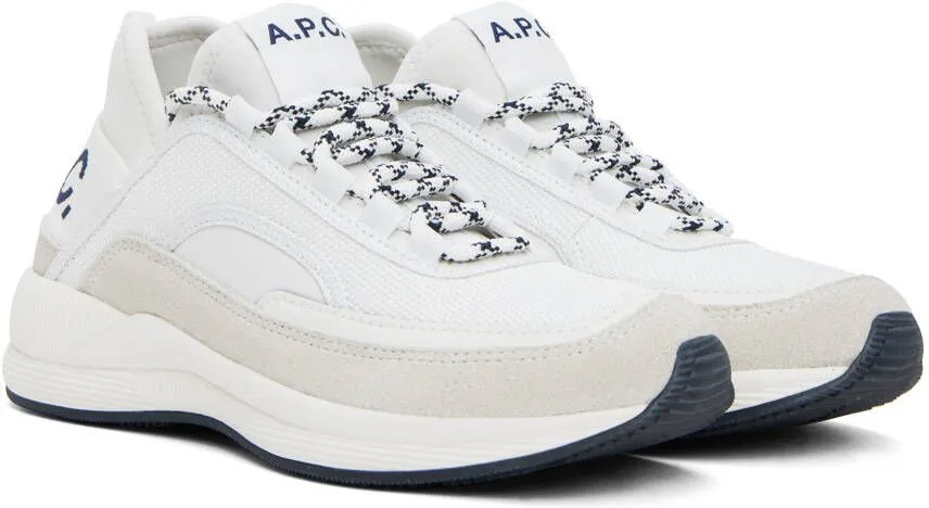 A.P.C. White Run Around Sneakers