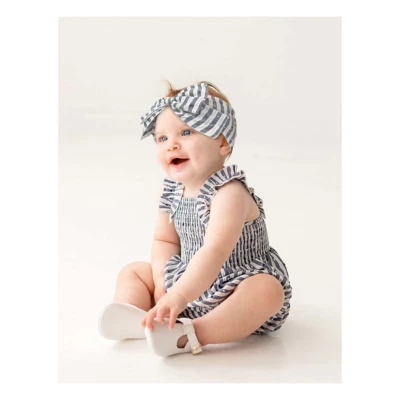 Baby Girls' Mabel + Honey Striped Island Breeze Romper