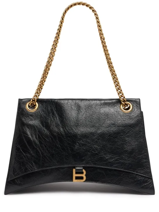 Balenciaga   Large Crush chain leather shoulder bag 