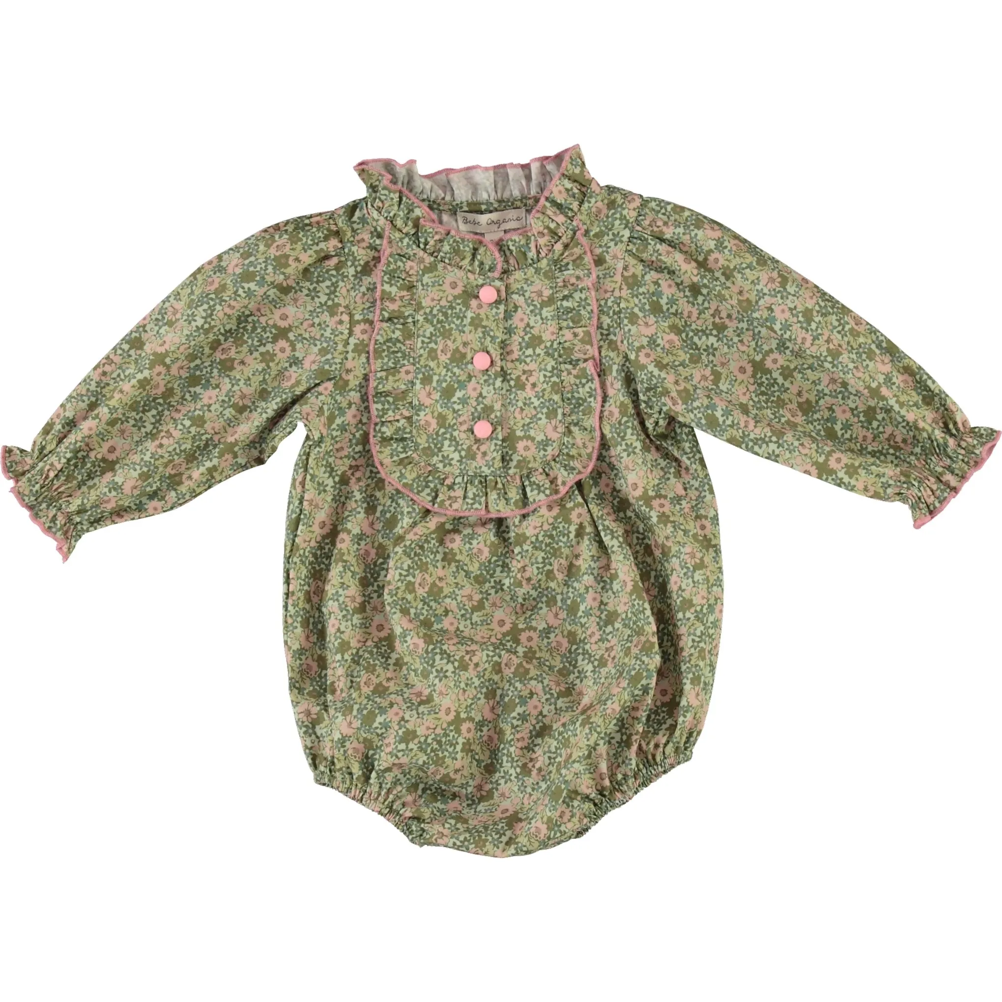 Bebe Organic Anais Romper, Green