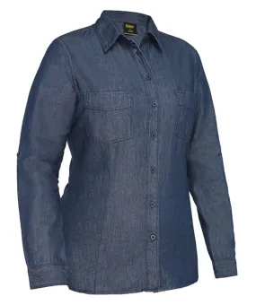 Bisley Workwear BL6602_BDAD Womens Work Shirt - Long Sleeve - 100% Cotton - Denim 6