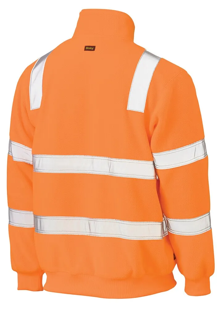 Bisley Workwear - Jumper - Unisex Taped Hi-Vis Polar Fleece Rail - Orange - XS - BK6816T_BVORXS