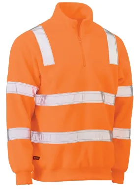 Bisley Workwear - Jumper - Unisex Taped Hi-Vis Polar Fleece Rail - Orange - XS - BK6816T_BVORXS