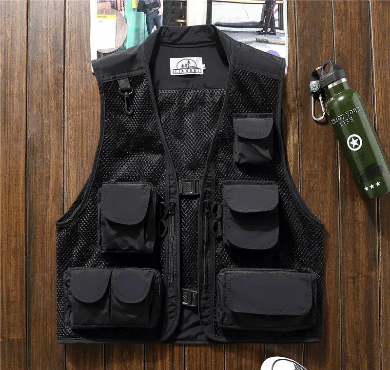 Black Tactical Cargo Vest