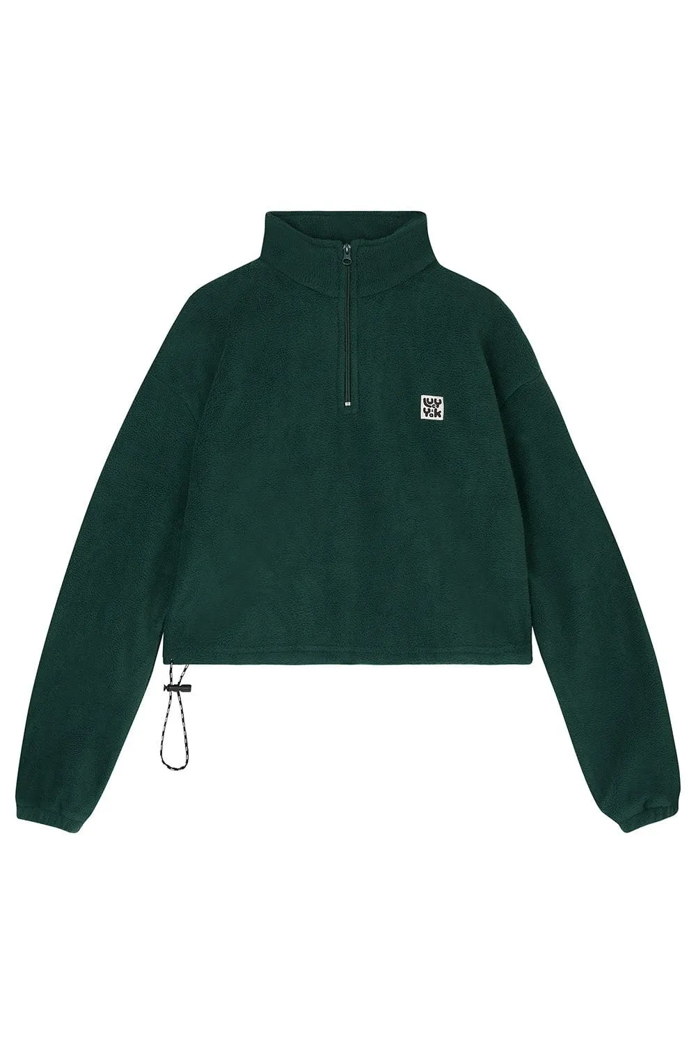 Blake - Cropped Fleece in Posy Green