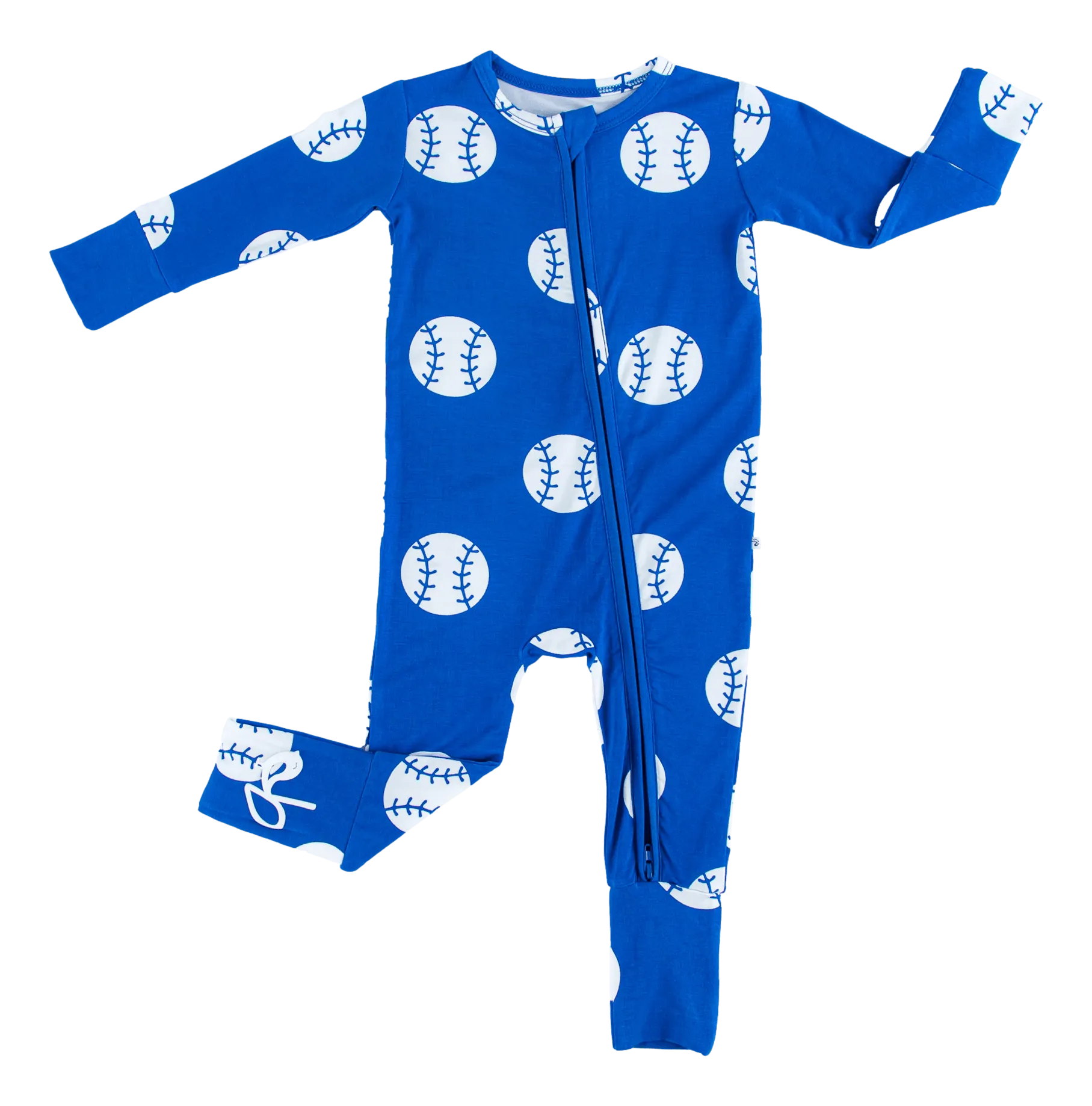 Blue Baseball Convertible Romper