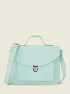 Blue Leather Cross-Body Bag for Women - Mademoiselle George Pastel Baby Blue | PAUL MARIUS