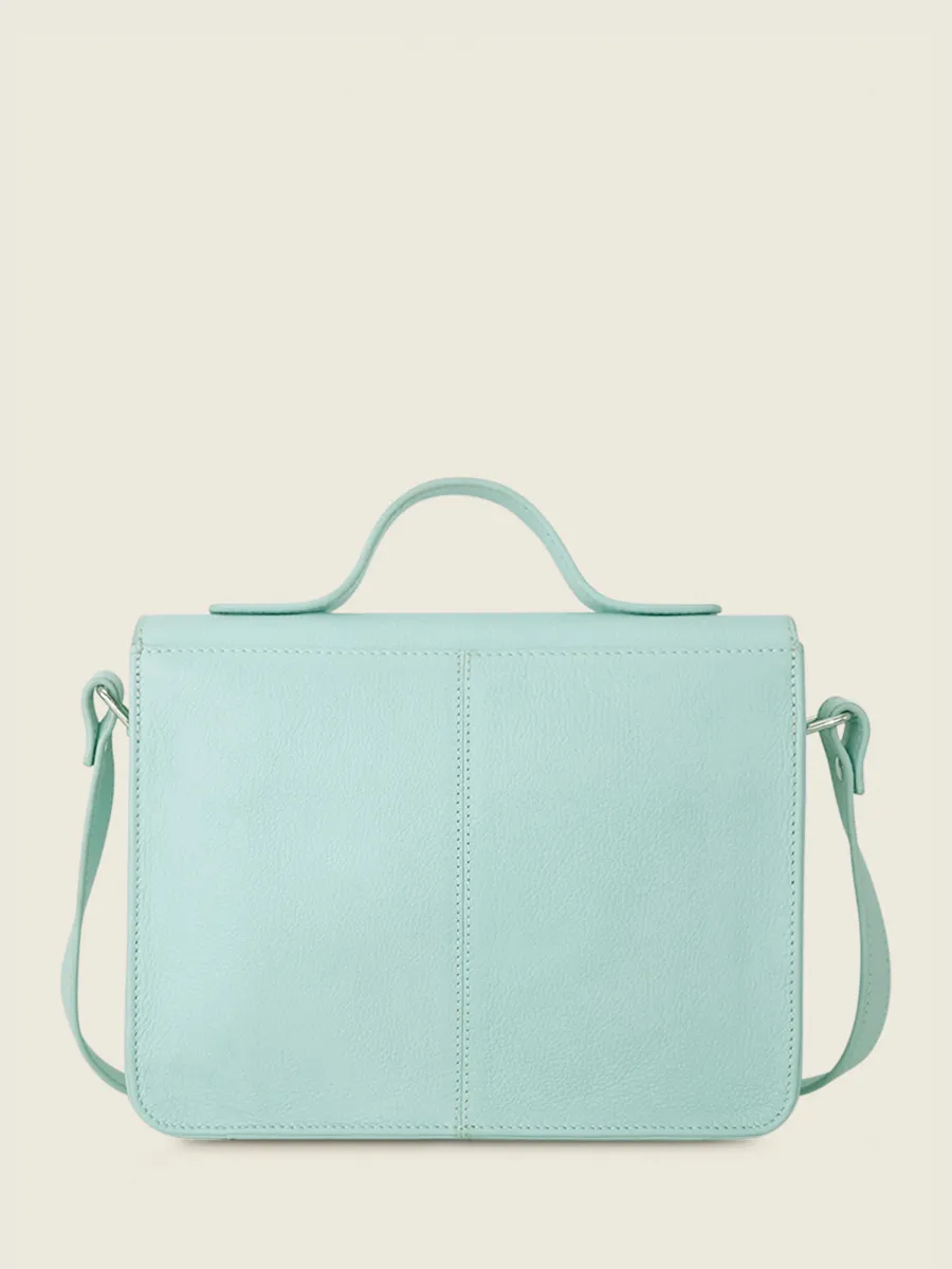 Blue Leather Cross-Body Bag for Women - Mademoiselle George Pastel Baby Blue | PAUL MARIUS