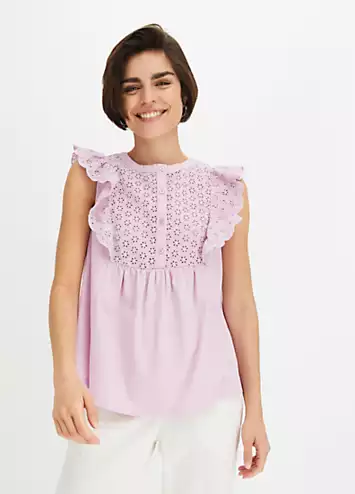 bonprix Broderie Bib Tunic | Grattan