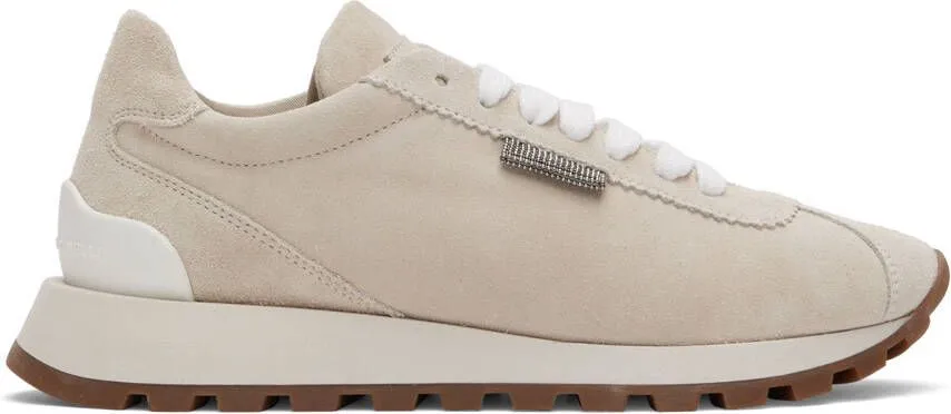 Brunello Cucinelli Grey Suede Sneakers