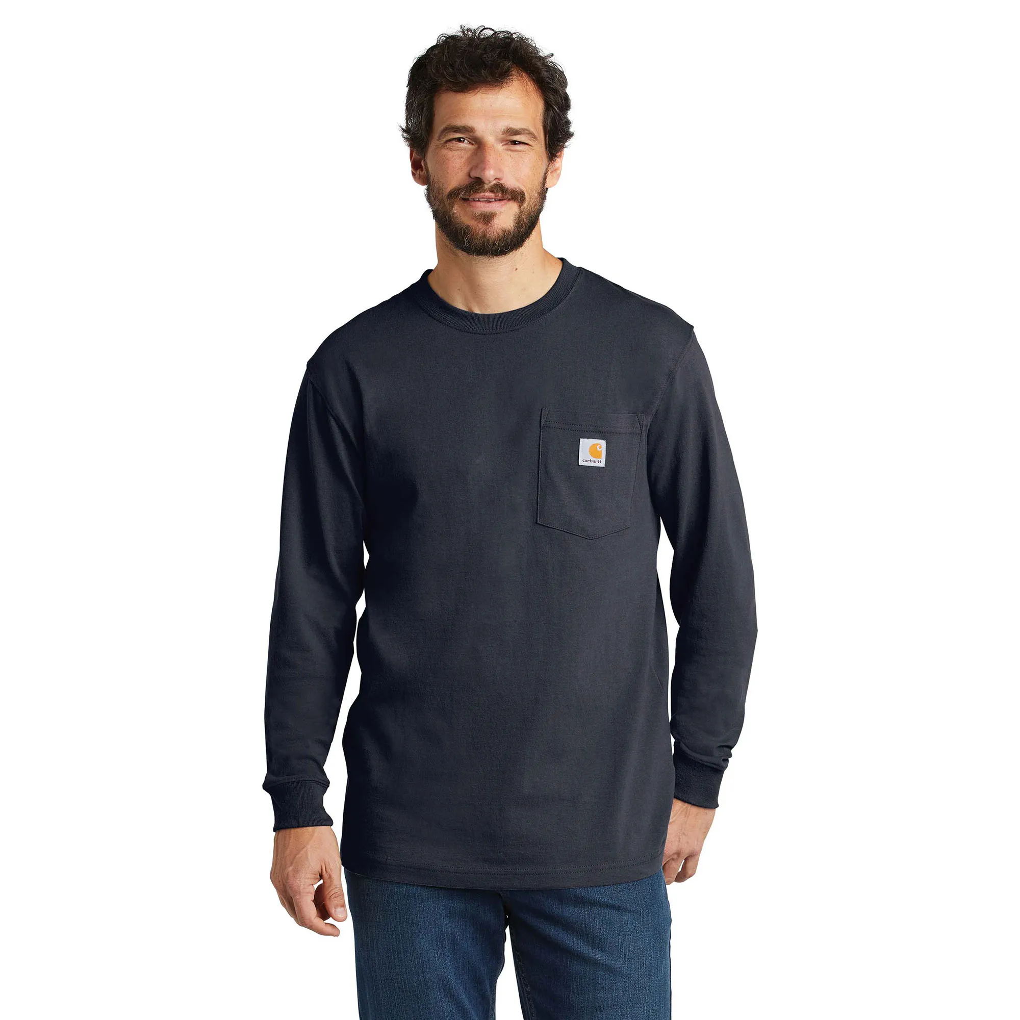 Carhartt K126 Workwear Pocket Long Sleeve T-Shirt - Navy