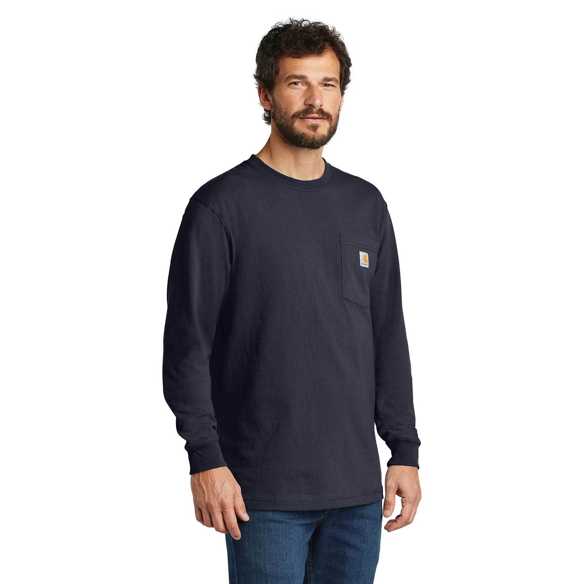 Carhartt K126 Workwear Pocket Long Sleeve T-Shirt - Navy