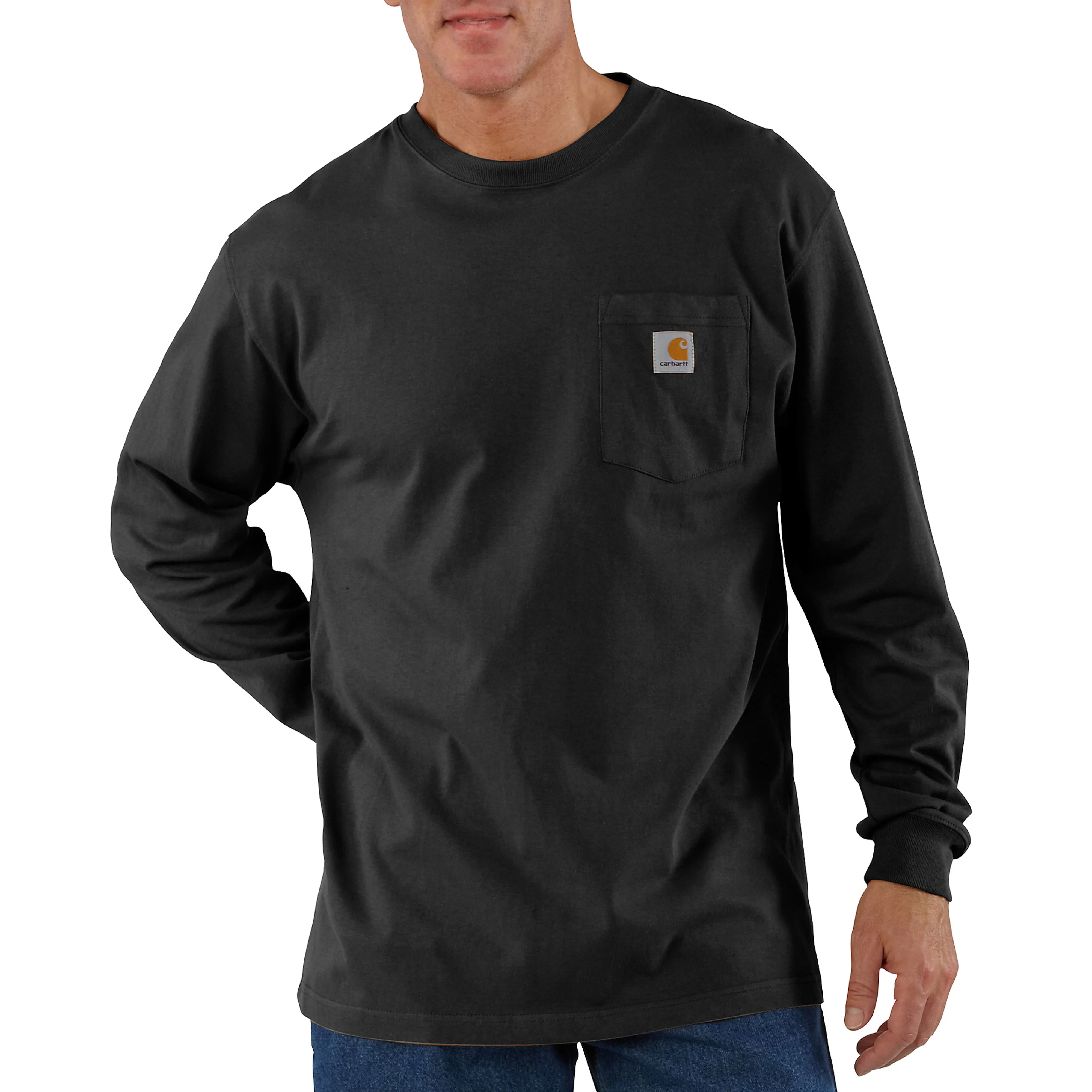 Carhartt Workwear Long Sleeve Pocket T-Shirt Black