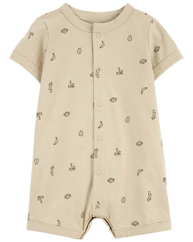 Carters Oshkosh Baby Jungle Print Snap-Up Romper