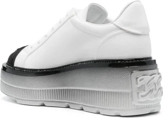 Casadei Nexus leather platform sneakers White