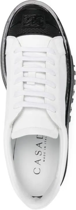 Casadei Nexus leather platform sneakers White