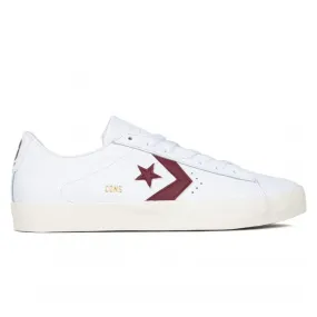 Converse Cons Leather PL Vulc Pro Ox (White/Deep Bordeaux/Egret)