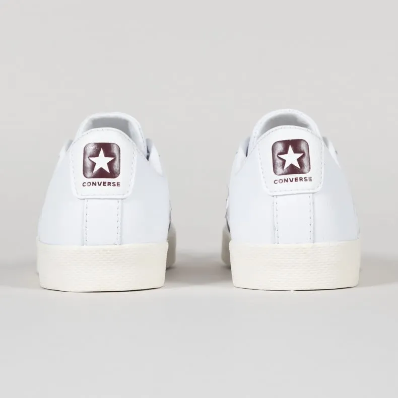 Converse Cons Leather PL Vulc Pro Ox (White/Deep Bordeaux/Egret)