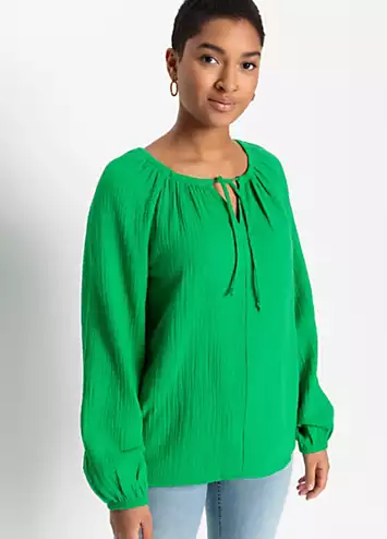 Cotton Muslin Tunic by bonprix | Look Again