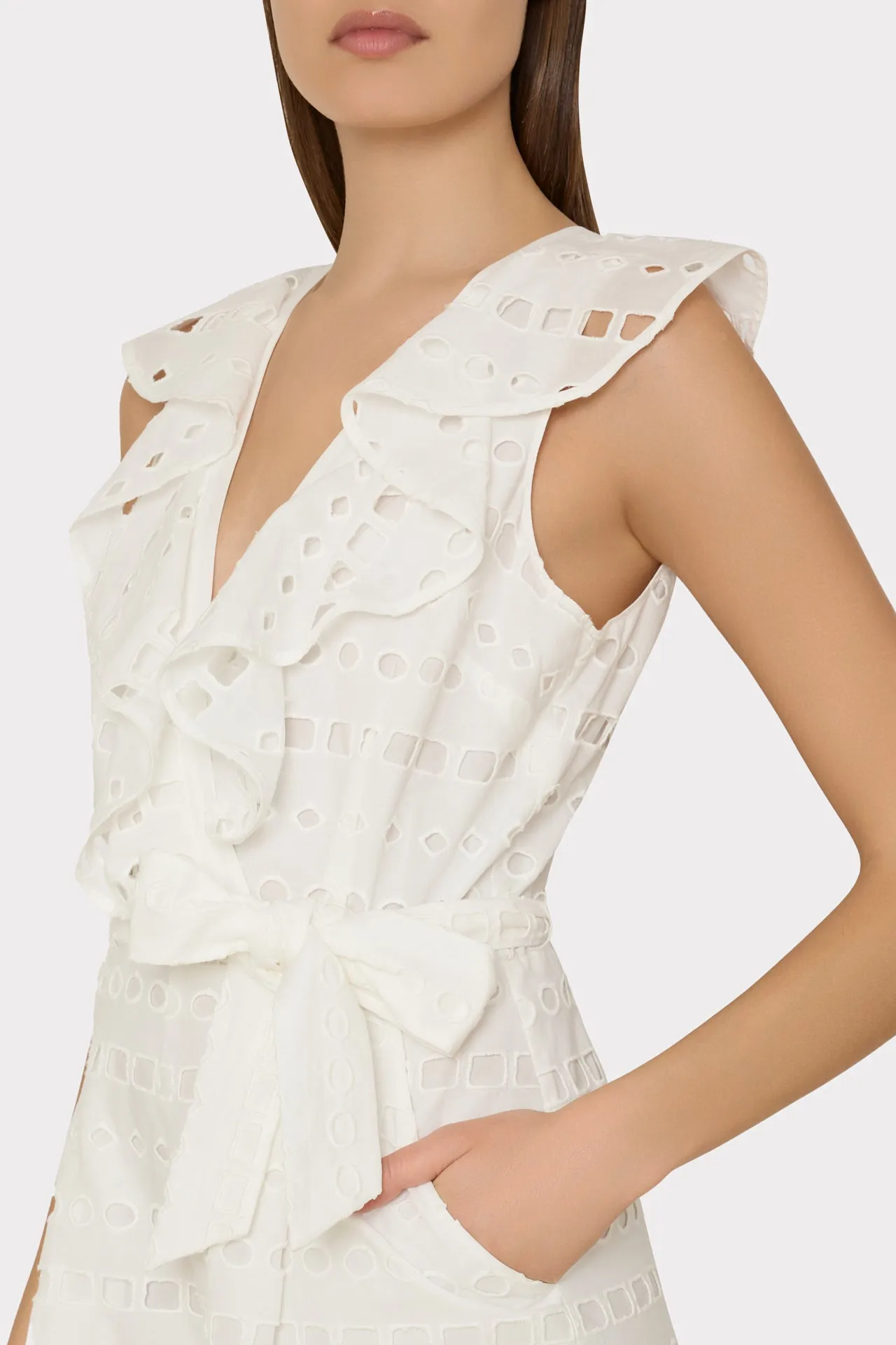 Darcy Geo Eyelet Romper