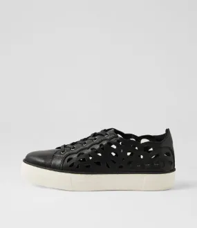 DJANGO & JULIETTE Flixx Black White Leather Sneakers