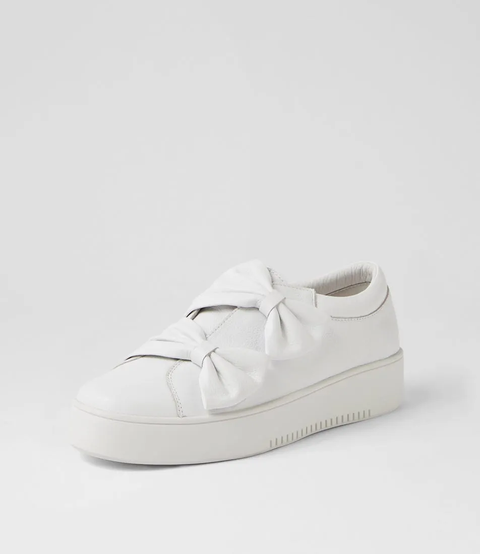 DJANGO & JULIETTE Loja White Leather Sneakers