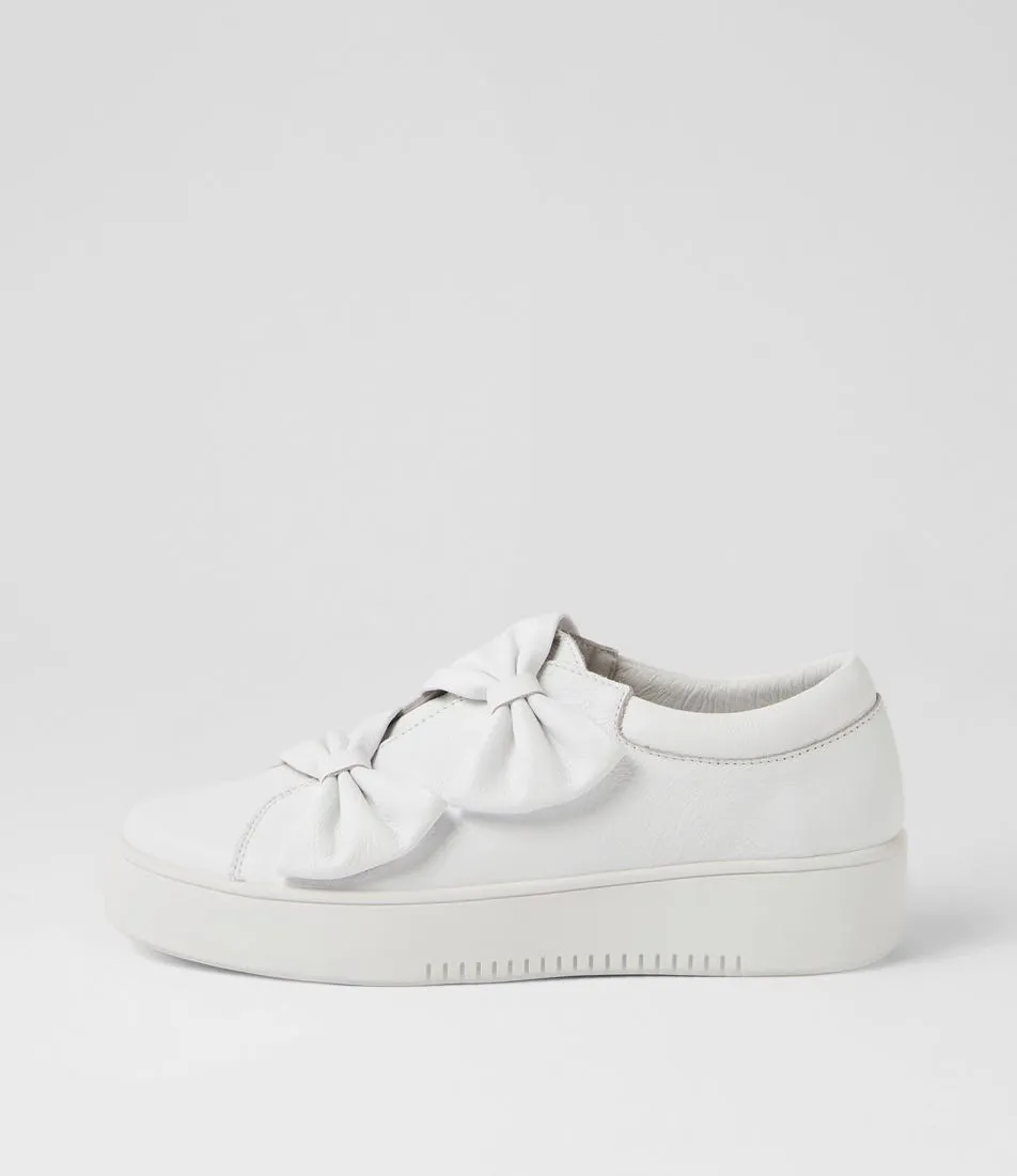 DJANGO & JULIETTE Loja White Leather Sneakers