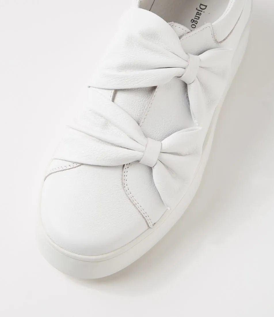 DJANGO & JULIETTE Loja White Leather Sneakers