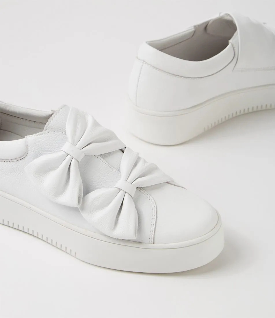 DJANGO & JULIETTE Loja White Leather Sneakers