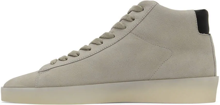 Essentials Gray Tennis Mid Sneakers