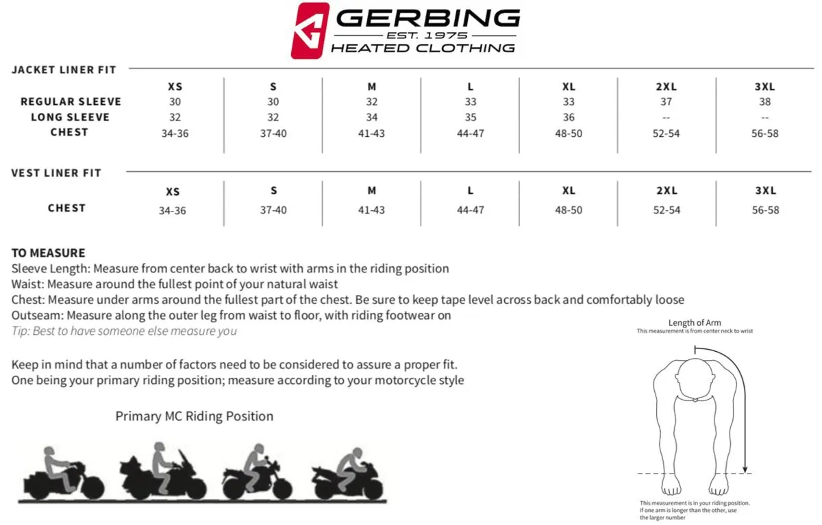 Gerbing Heated Vest Liner - 12V Motorcycle