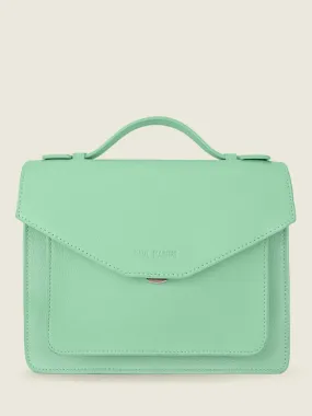 Green Leather Cross-Body Bag for Women - Simone Pastel Mint | PAUL MARIUS