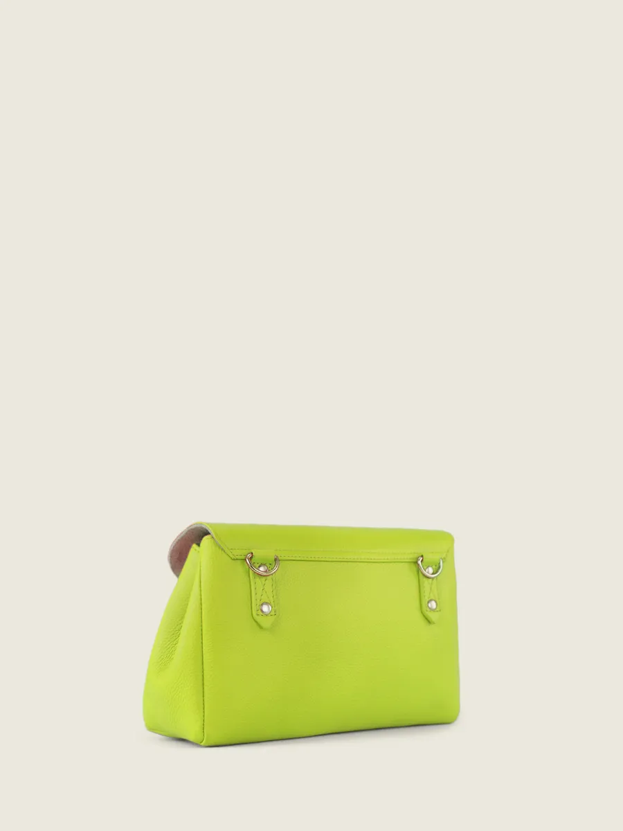 Green Leather Cross-body Bag - Suzon M Sorbet Apple | PAUL MARIUS