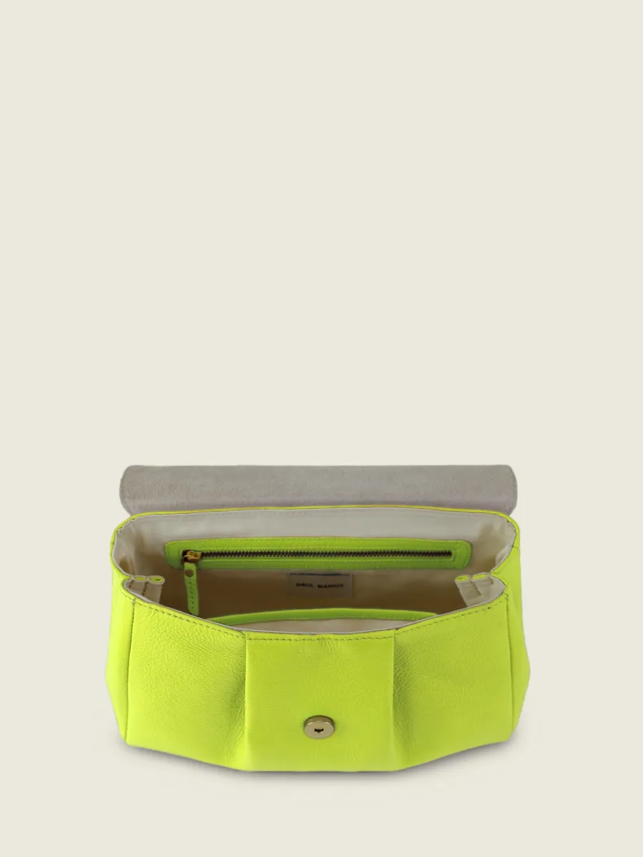 Green Leather Cross-body Bag - Suzon M Sorbet Apple | PAUL MARIUS