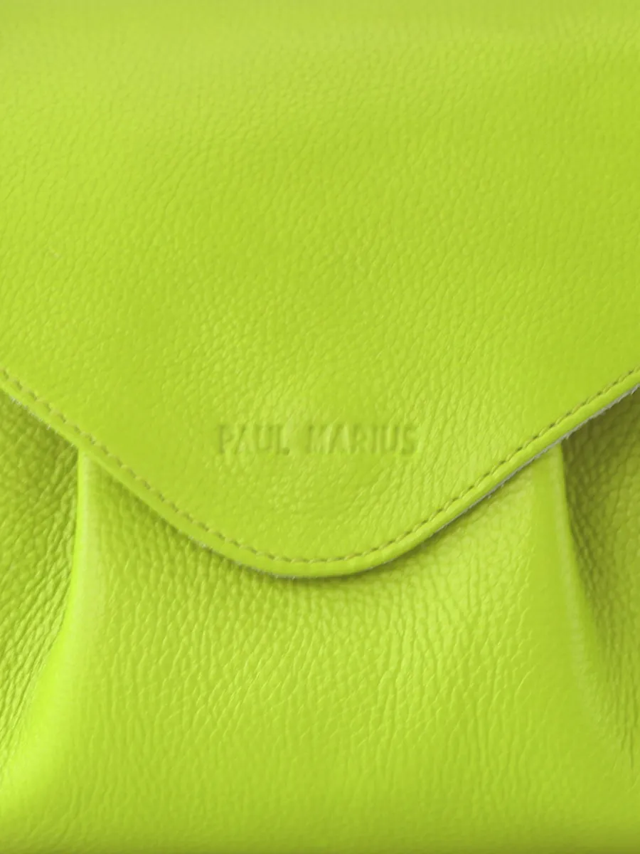 Green Leather Cross-body Bag - Suzon M Sorbet Apple | PAUL MARIUS