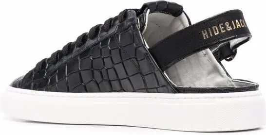 Hide&Jack Sabot Croco sneakers Black