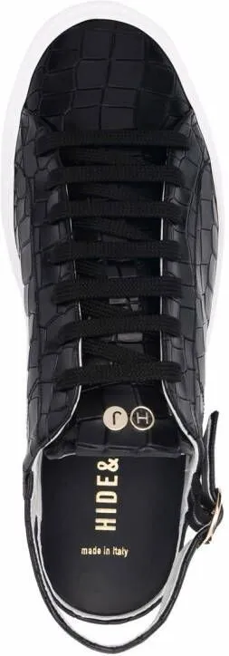 Hide&Jack Sabot Croco sneakers Black