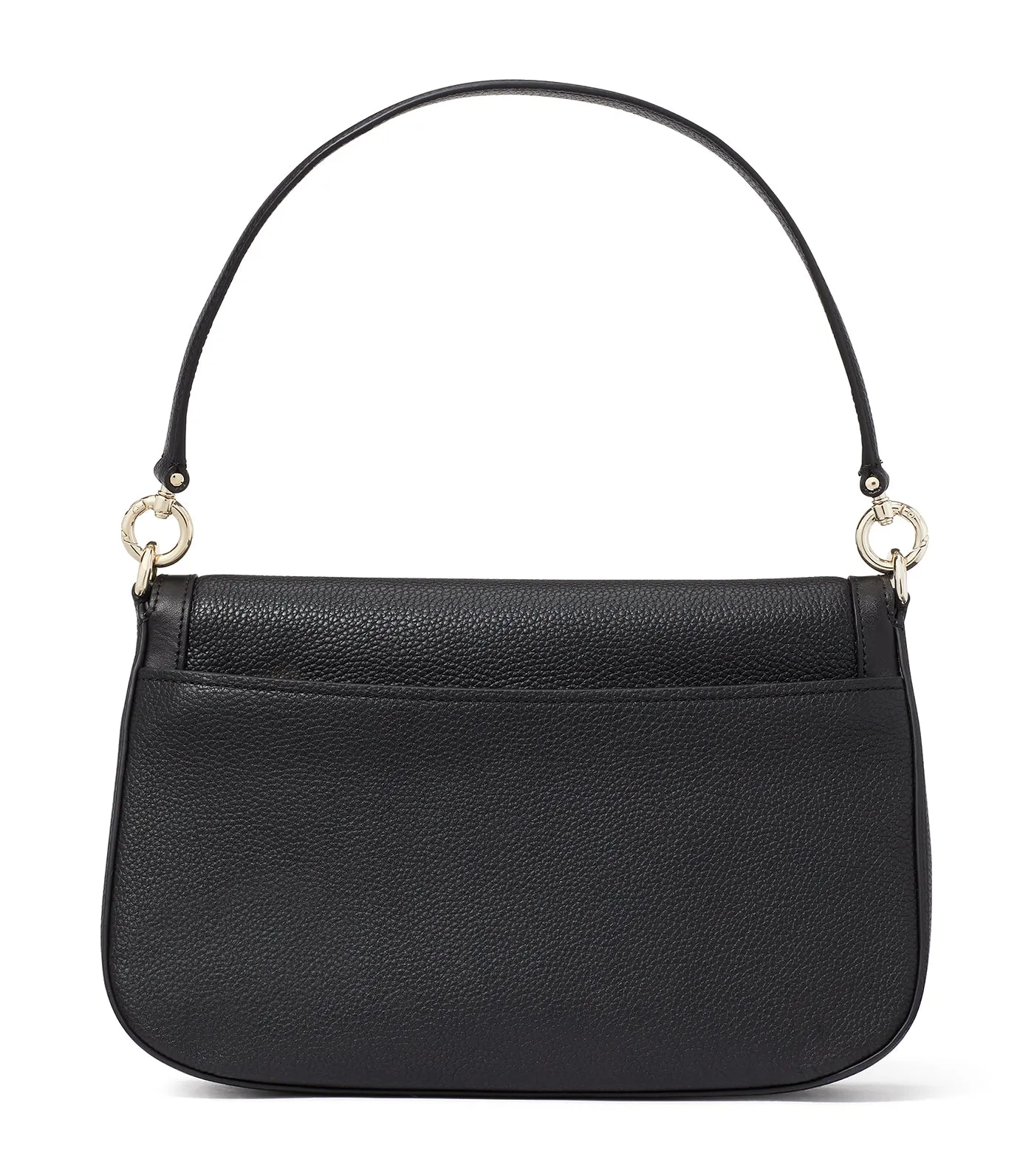 Hudson Flap Shoulder Bag Black