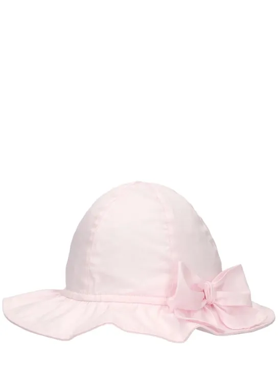 Il Gufo   Cotton poplin hat w/bow 