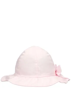 Il Gufo   Cotton poplin hat w/bow 