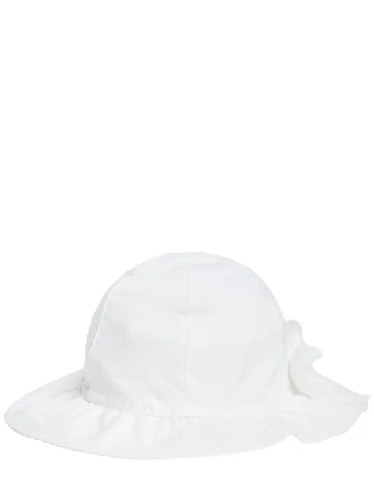 Il Gufo   Cotton poplin hat w/bow 