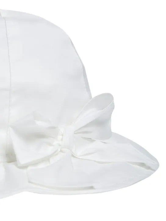 Il Gufo   Cotton poplin hat w/bow 