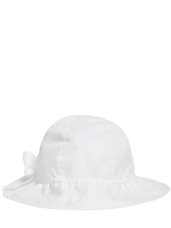 Il Gufo   Cotton poplin hat w/bow 