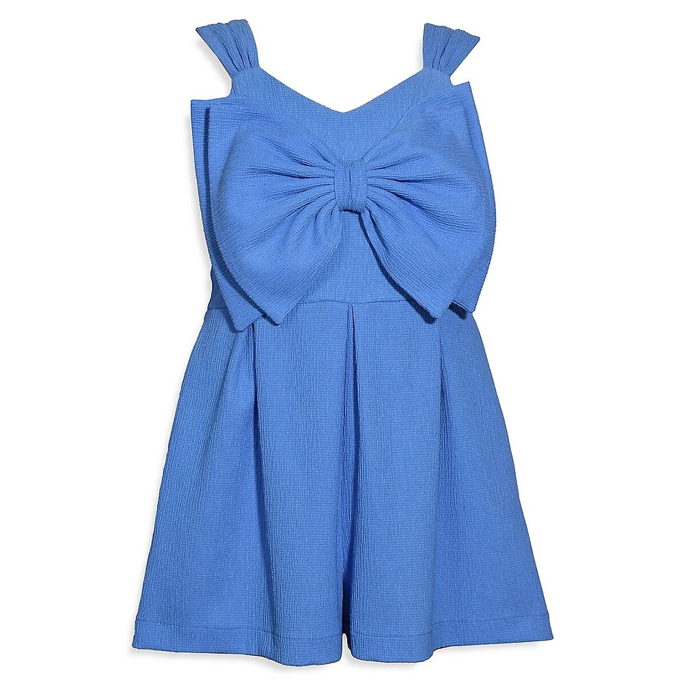 Iris & Ivy Girl's Sleeveless Bow-Front Romper