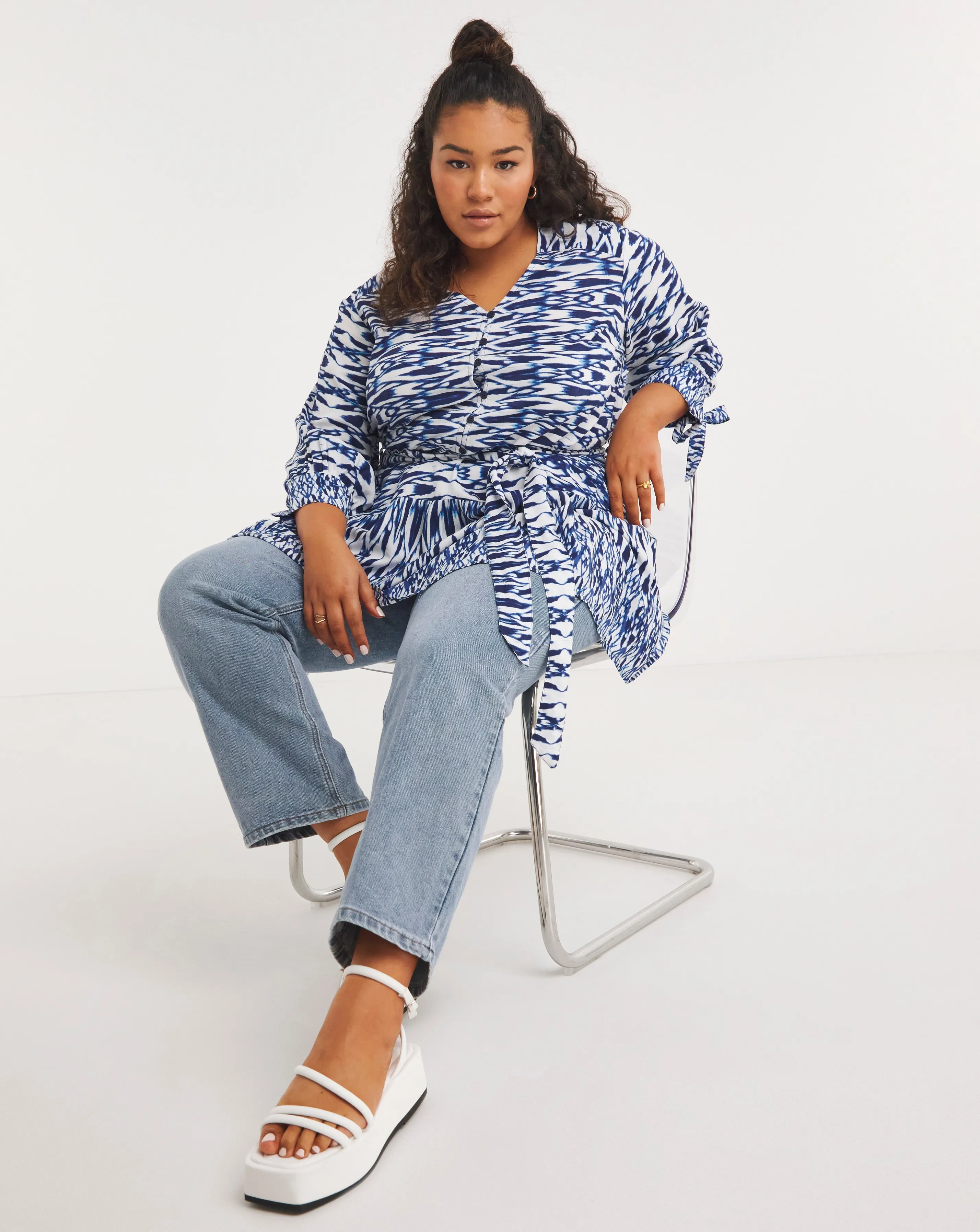 Joe Browns Ocean Waves Tie Waist Tunic | Simply Be