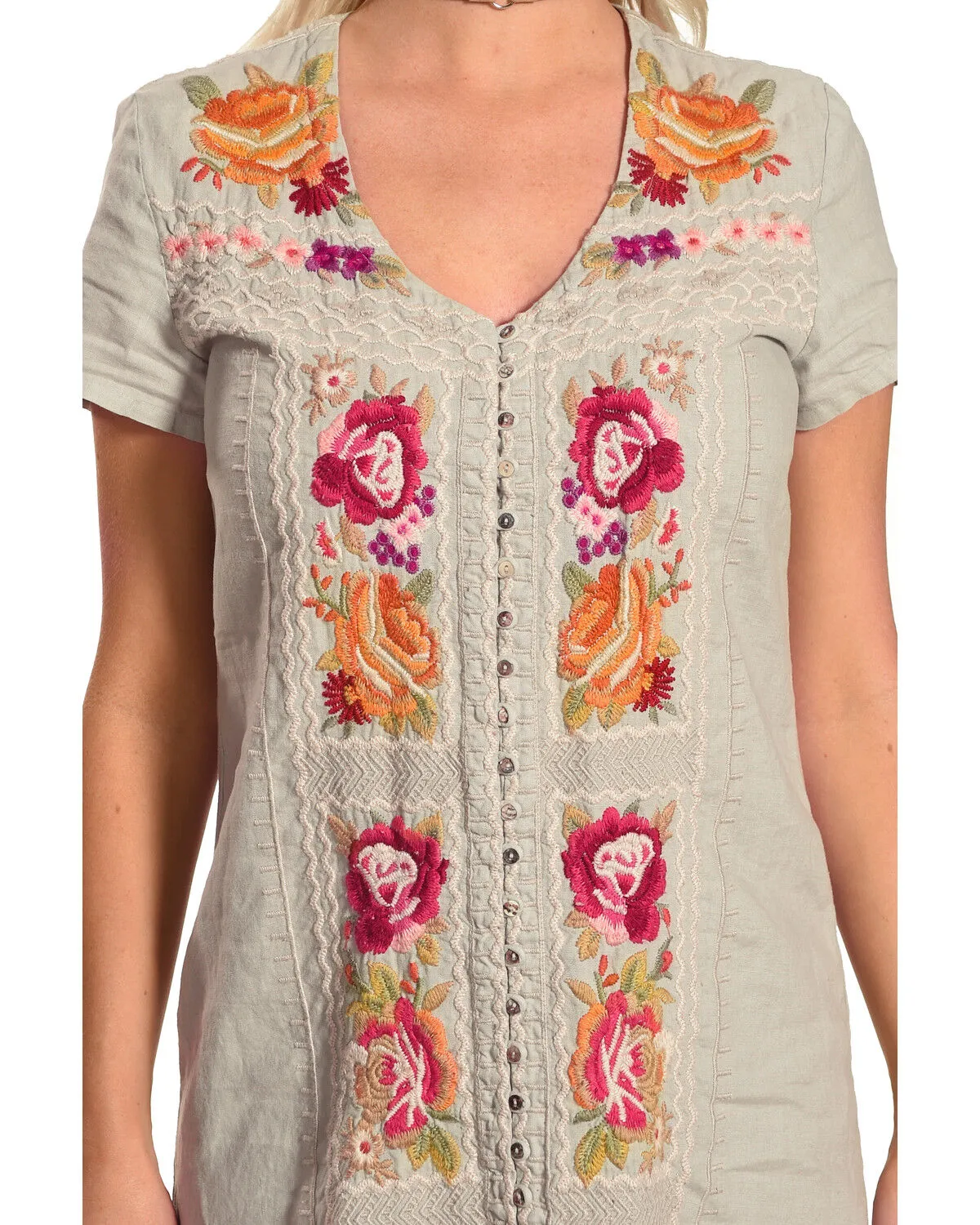 Johnny Was Women's Karlotta Button Down Tunic