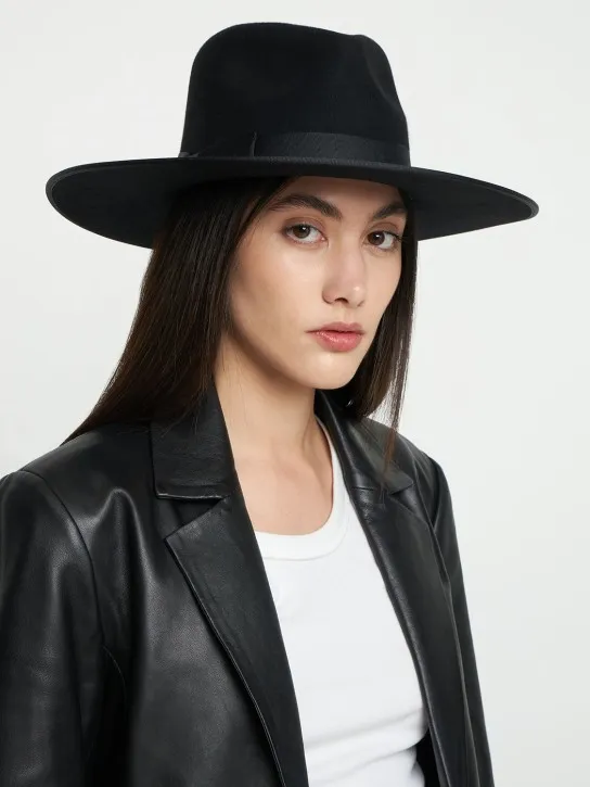 LACK OF COLOR   Noir rancher wool hat 